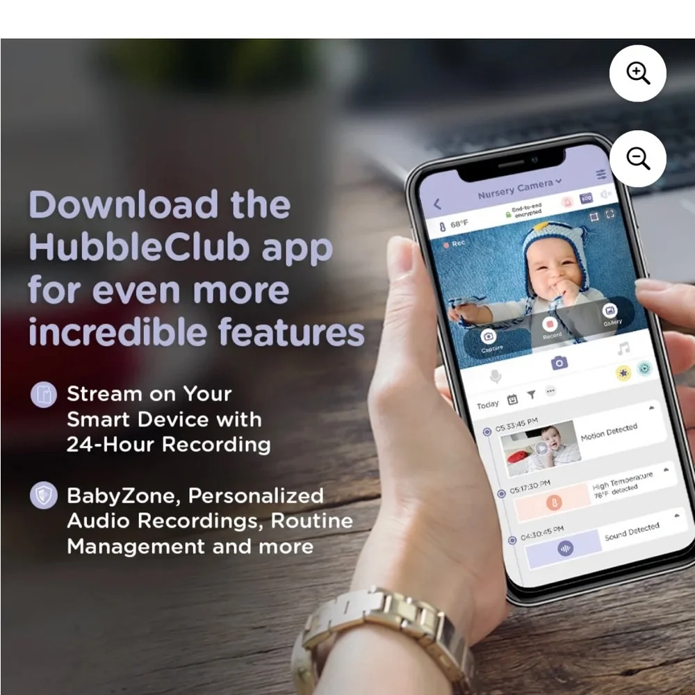 Hubble connected nursery pal premium ,5Smart HD monitor and touch screen viewer